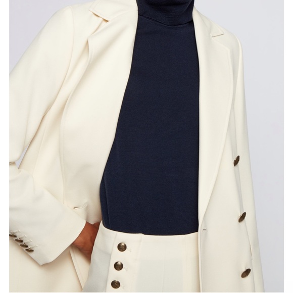 HUGO BOSS!!!  DOUBLE-BREASTED RELAXED-FIT JACKET WITH MONOGRAM BUTTONS - Picture 6 of 15